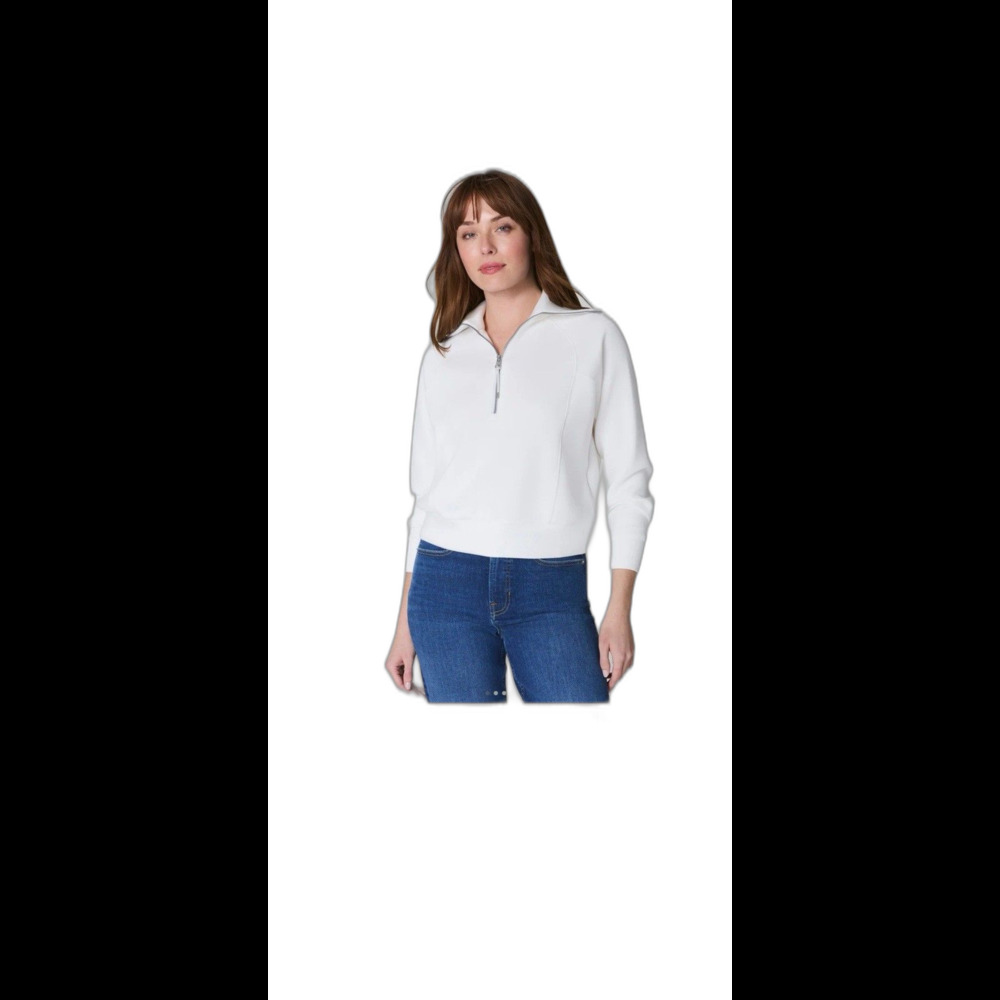 SPANX AirEssentials® Half Zip Powder White Size 1X